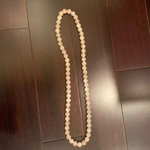 Vintage rose quartz (?) faceted necklace